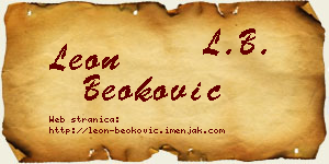 Leon Beoković vizit kartica